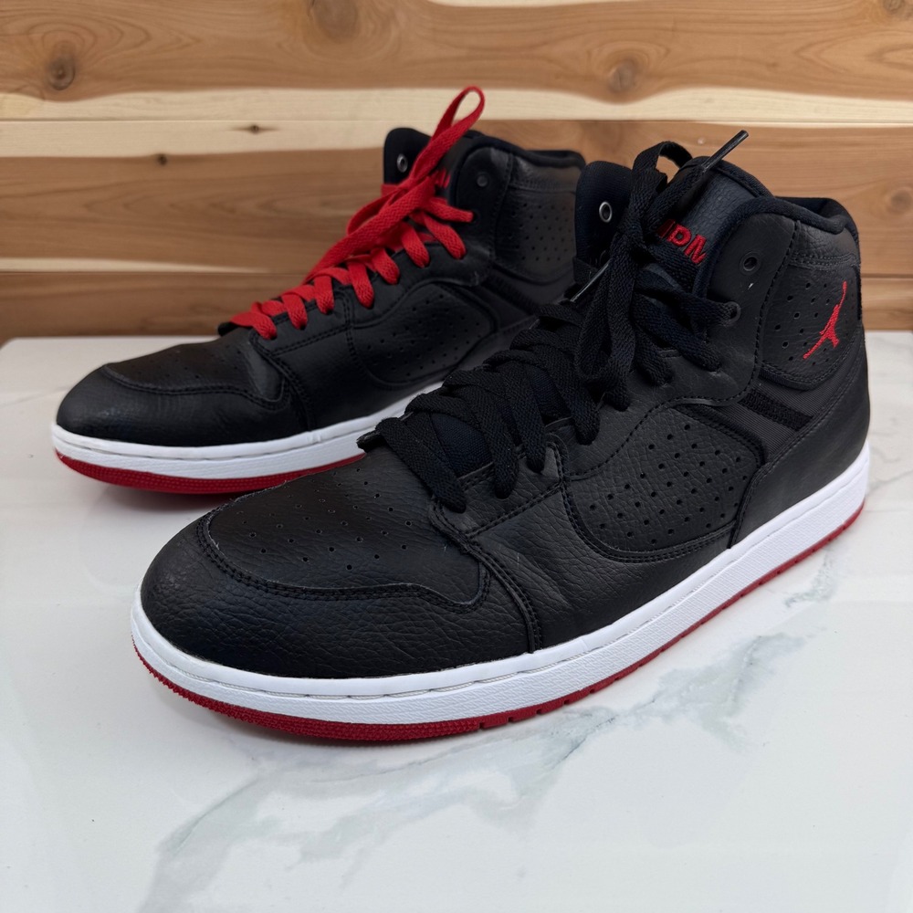 Jordan Nike Access Basketball‎ Shoes Black/Gym Red/White Size 11.5